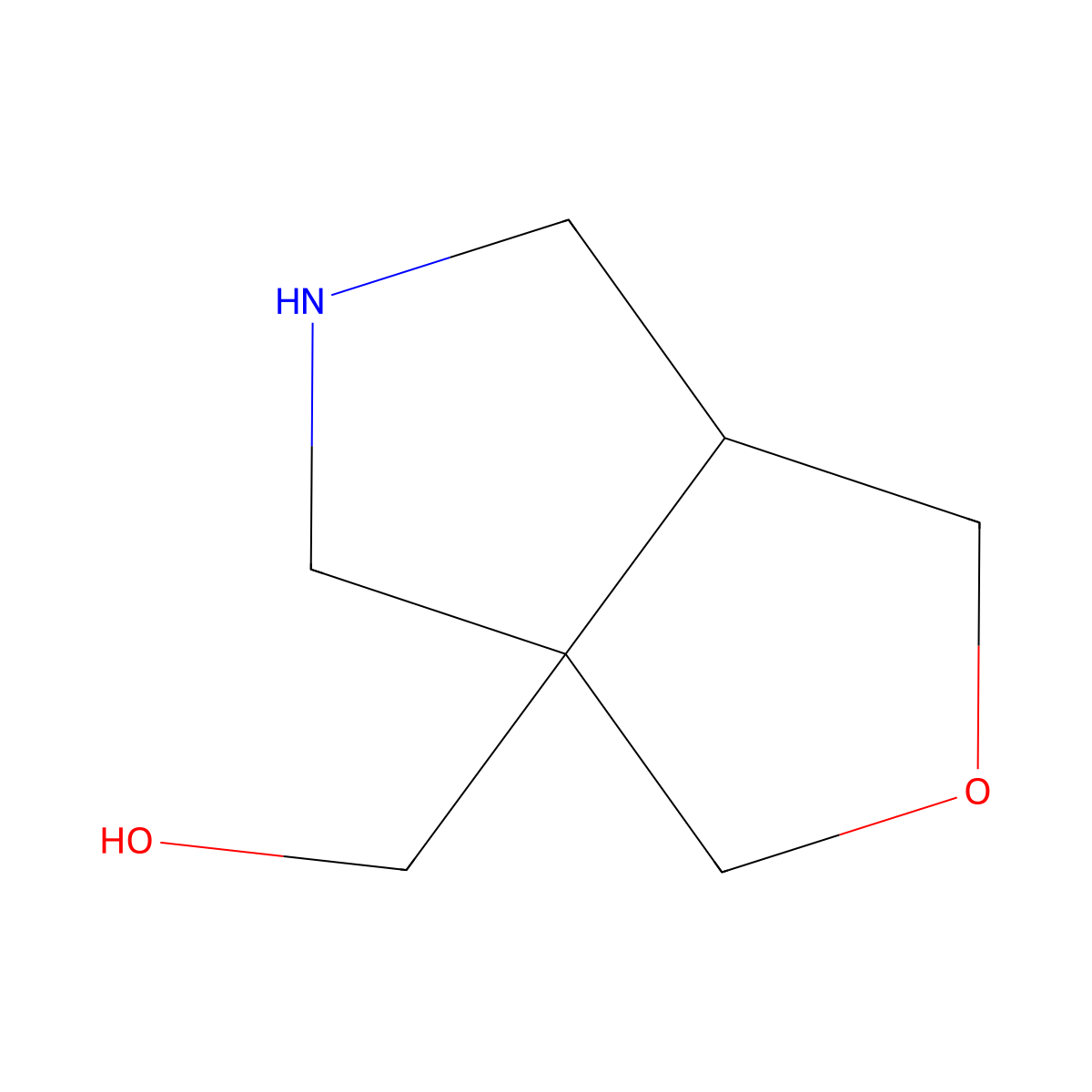 {hexahydro-1H-furo[3,4-c]pyrrol-3a-yl}methanol molecular structure, CAS 2702177-32-8