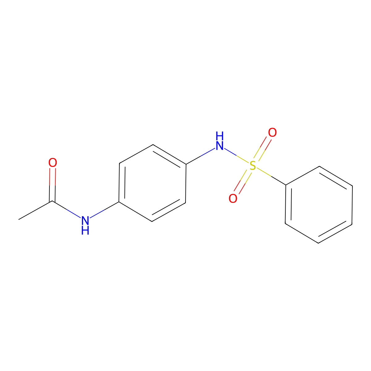 N-{4-[(phenylsulfonyl)amino]phenyl}acetamide molecular structure, CAS 27022-75-9