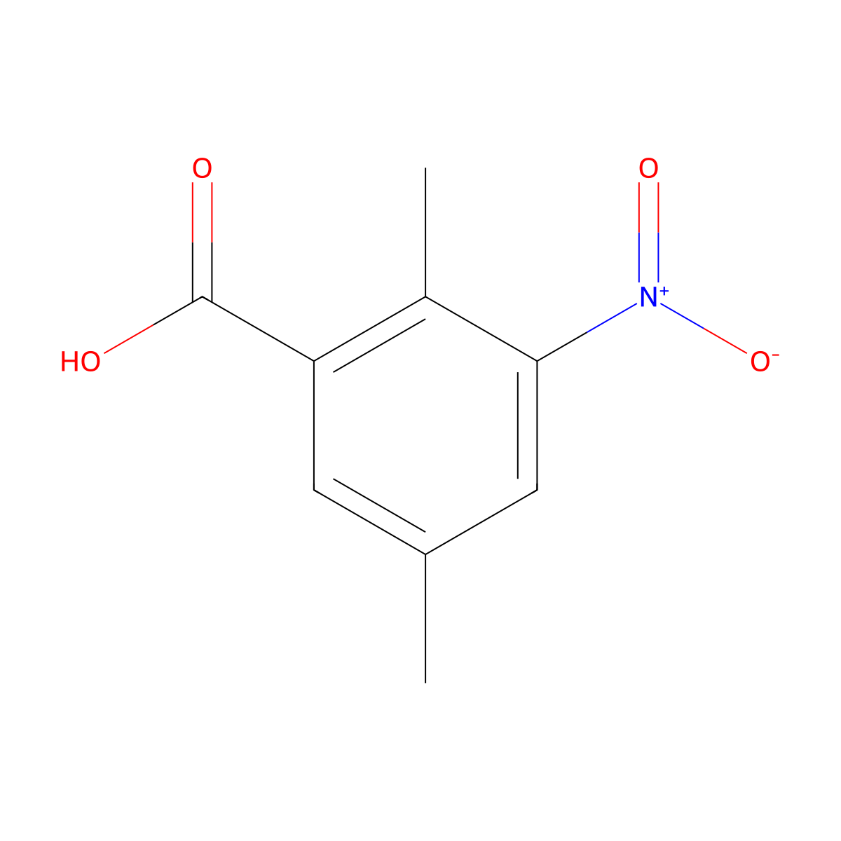 2,5-Dimethyl-3-nitrobenzoic acid molecular structure, CAS 27022-97-5