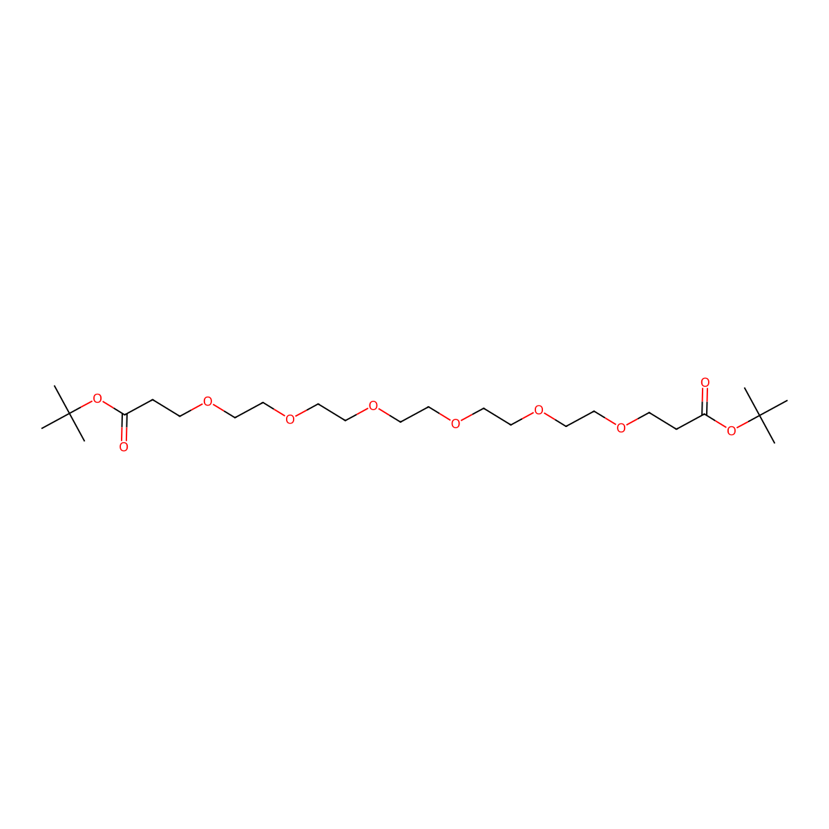 3-{2-[2-(2-{2-[2-(2-tert-Butoxycarbonyl-ethoxy)-ethoxy]-ethoxy}-ethoxy)-ethoxy]-ethoxy}-propionic acid tert-butyl ester molecular structure, CAS 2702251-39-4