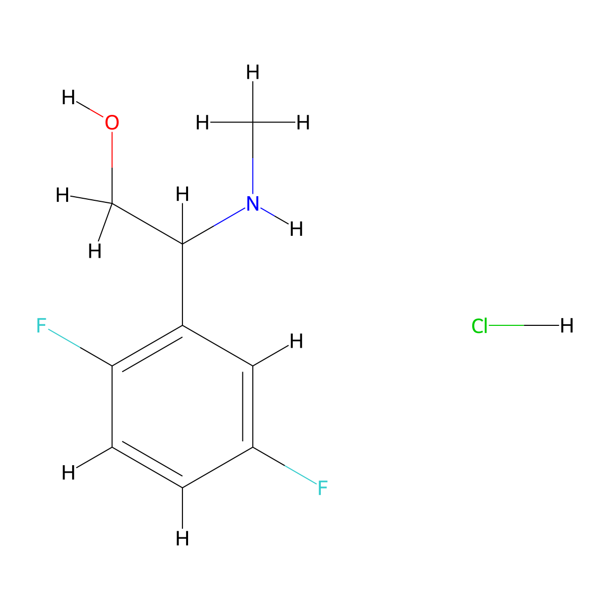 2-(2,5-Difluorophenyl)-2-(methylamino)ethan-1-ol hydrochloride molecular structure, CAS 2702260-18-0