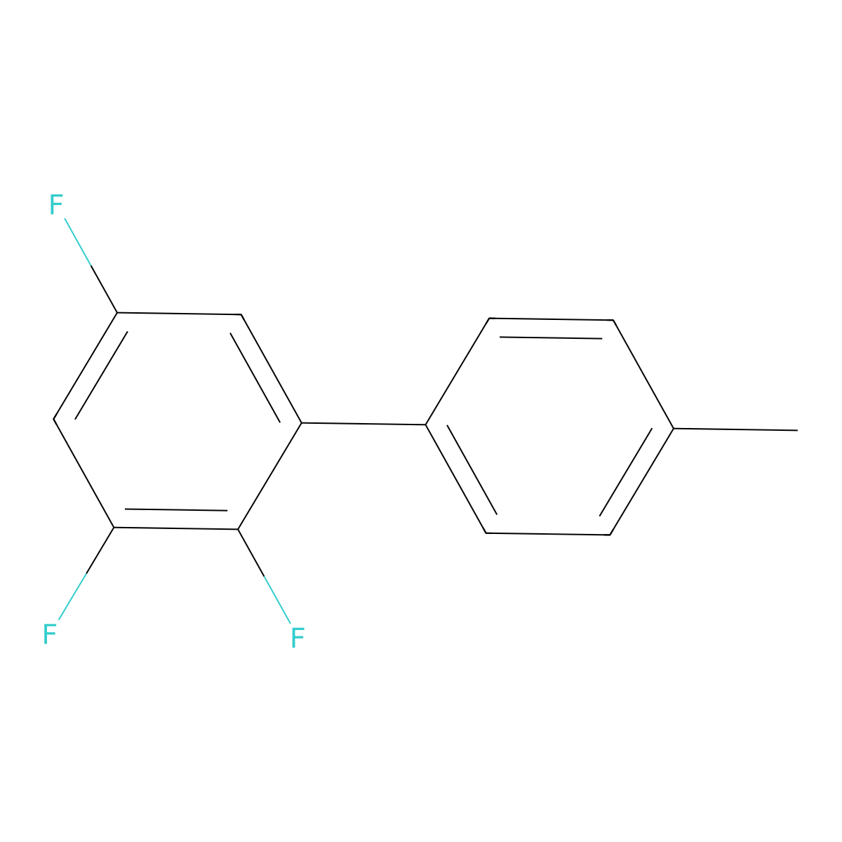 2,3,5-Trifluoro-4'-methyl-1,1'-biphenyl molecular structure, CAS 2702295-45-0