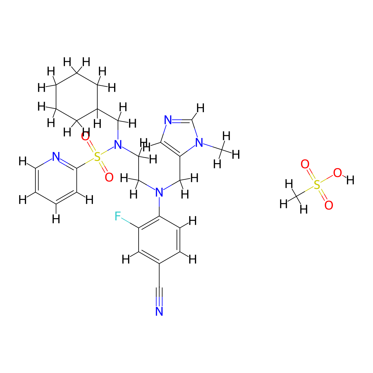 FGTI-2734 (mesylate) molecular structure, CAS 2702297-24-1