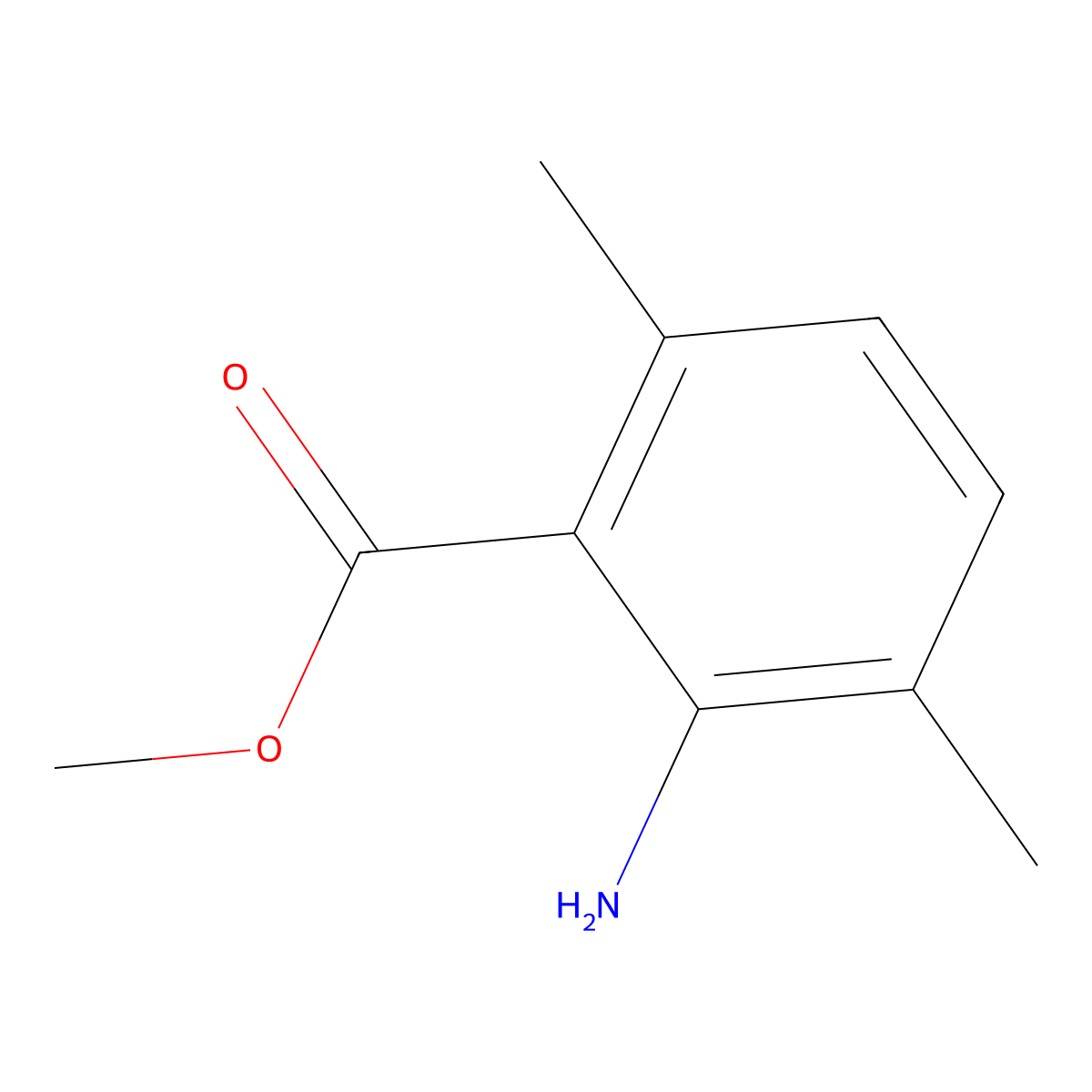 Methyl 2-amino-3,6-dimethylbenzoate molecular structure, CAS 27023-00-3