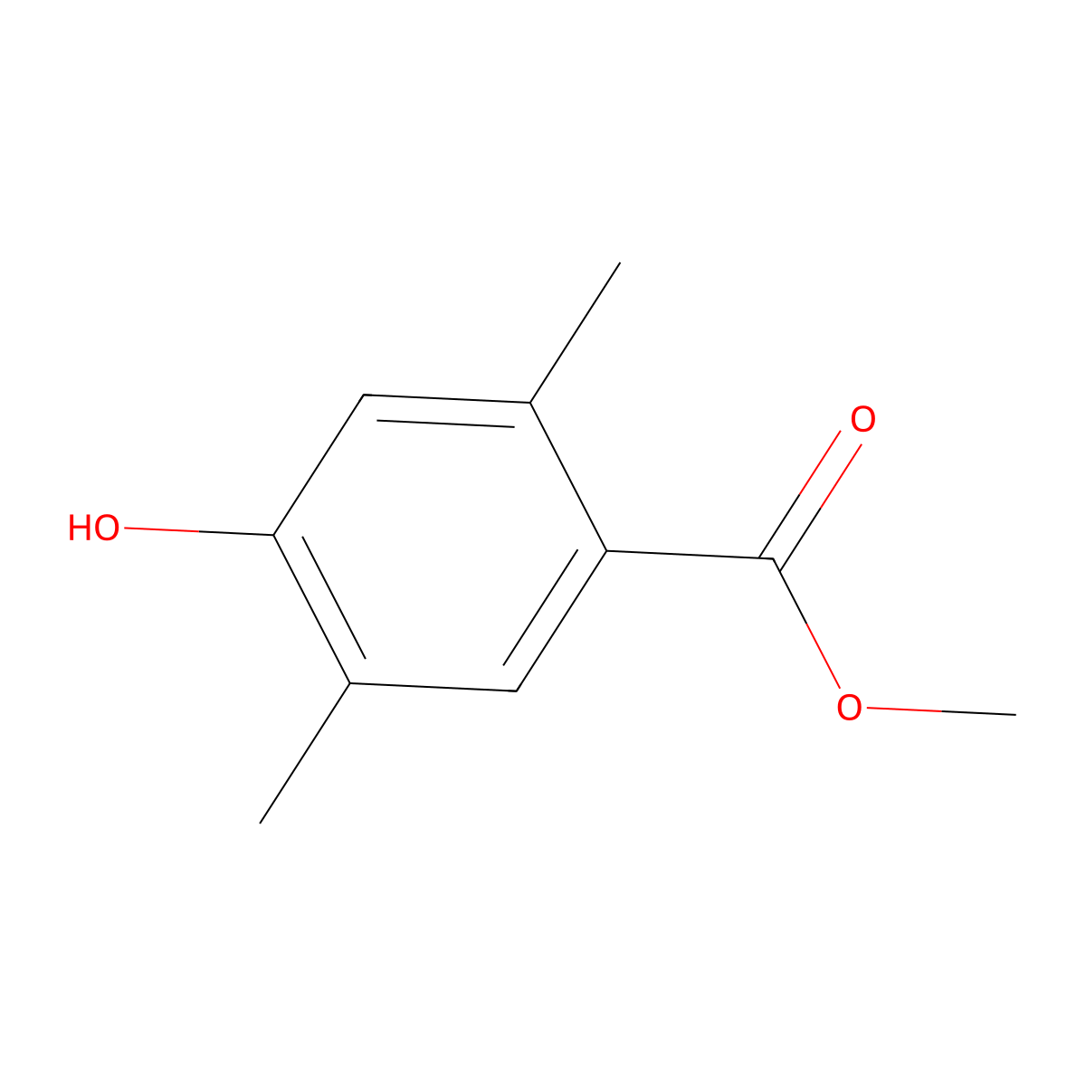 Methyl 4-hydroxy-2,5-dimethylbenzoate molecular structure, CAS 27023-05-8