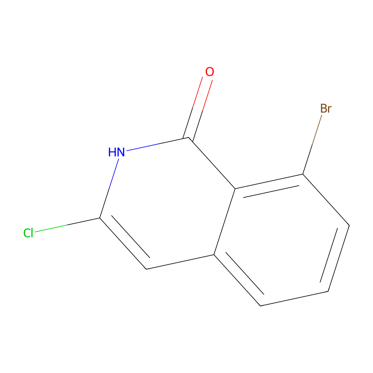 8-Bromo-3-chloroisoquinolin-1(2H)-one molecular structure, CAS 2702323-20-2