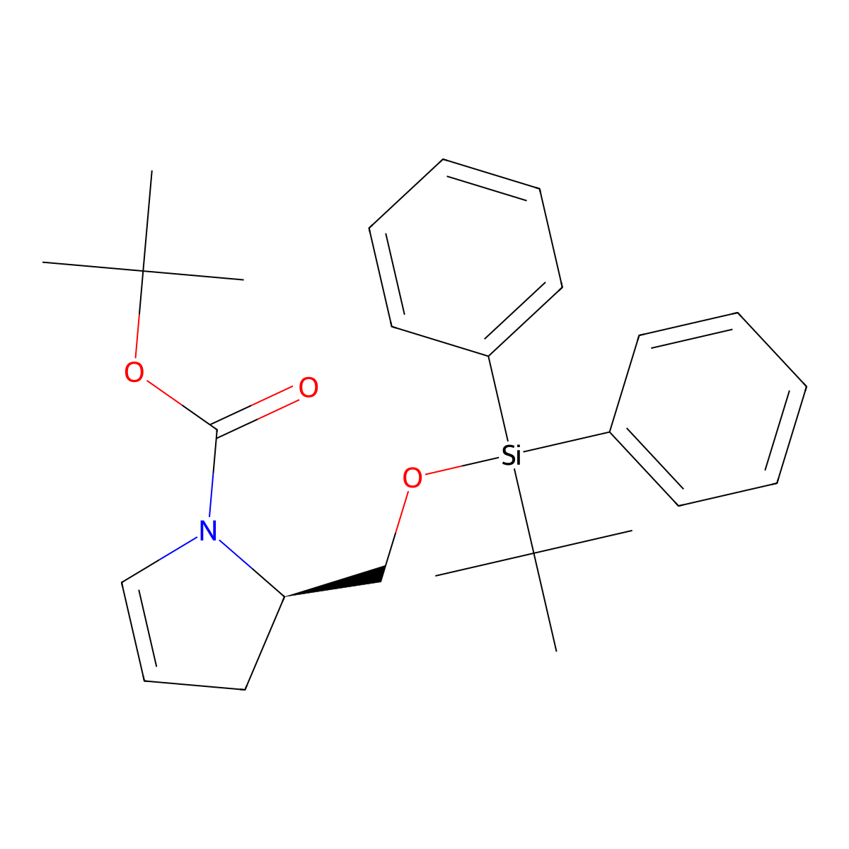 (R)-tert-Butyl 2-(((tert-butyldiphenylsilyl)oxy)methyl)-2,3-dihydro-1H-pyrrole-1-carboxylate molecular structure, CAS 2702332-95-2