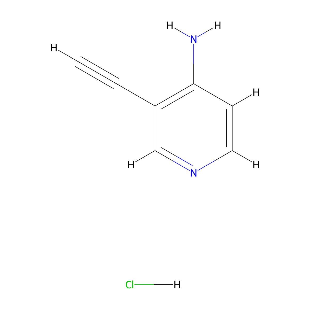 3-Ethynylpyridin-4-amine hydrochloride molecular structure, CAS 2702339-95-3