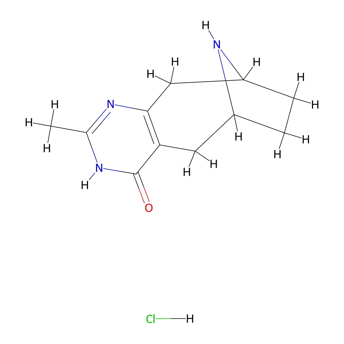 2-Methyl-5,6,7,8,9,10-hexahydro-6,9-epiminocycloocta[D]pyrimidin-4(3H)-one hydrochloride molecular structure, CAS 2702343-19-7