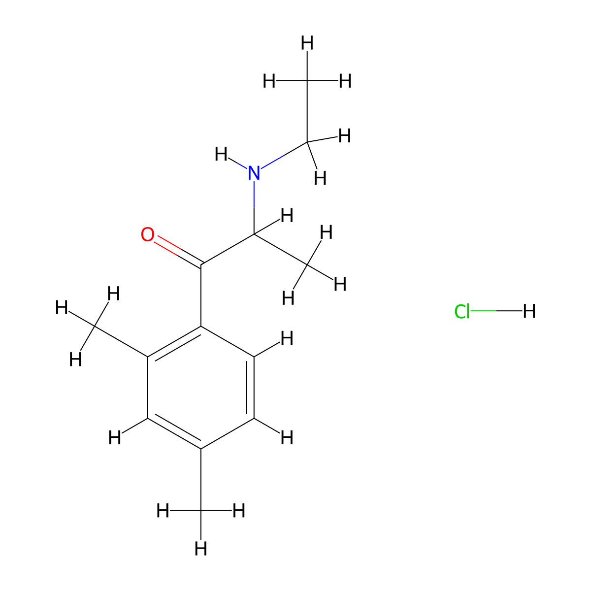 2,4-Dimethylethcathinone (hydrochloride) molecular structure, CAS 2702352-15-4