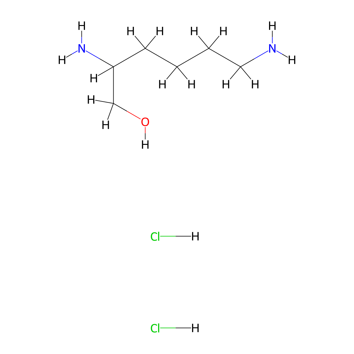 2,6-Diaminohexan-1-ol dihydrochloride molecular structure, CAS 2702383-57-9