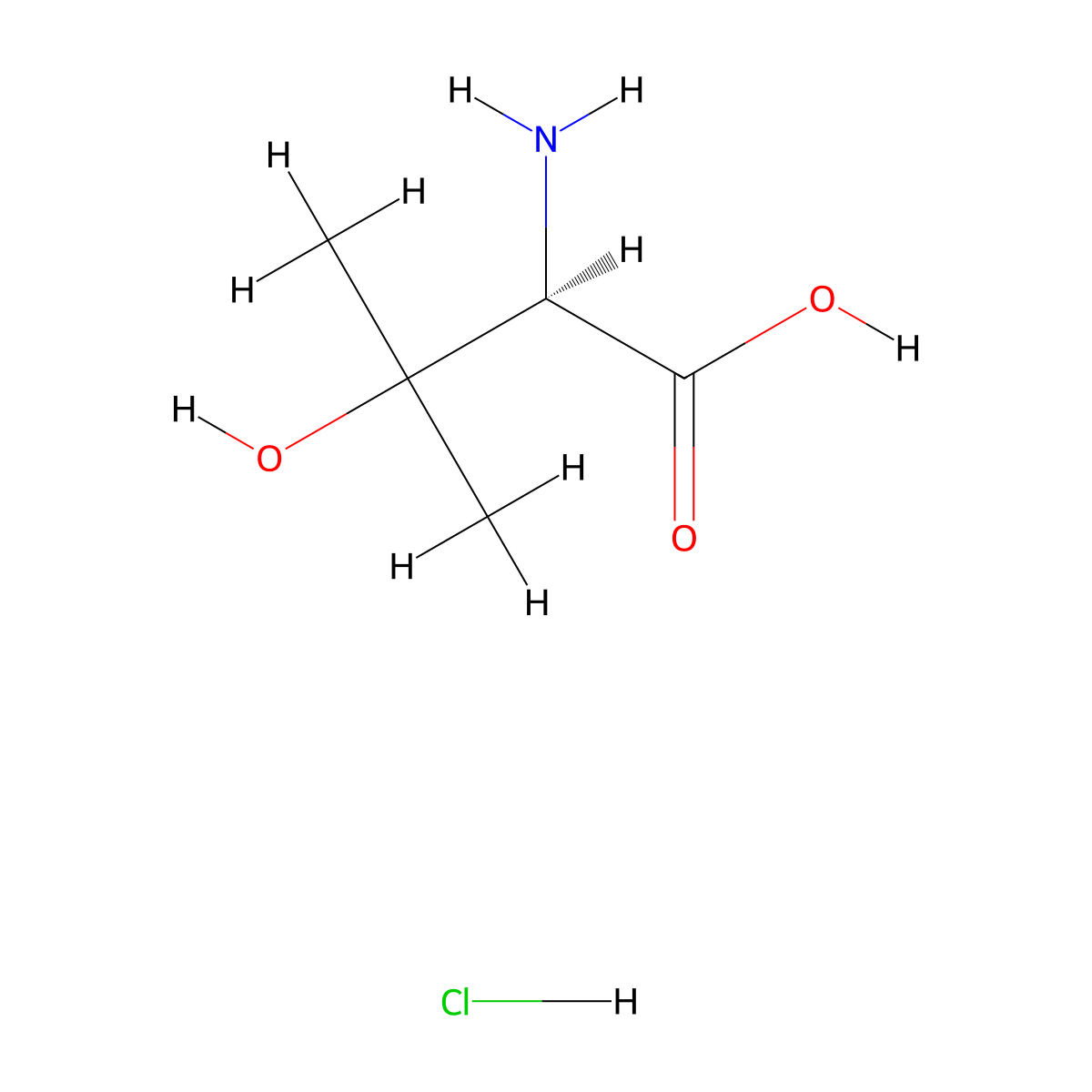 (R)-2-Amino-3-hydroxy-3-methylbutanoicacid hydrochloride molecular structure, CAS 2702428-14-4