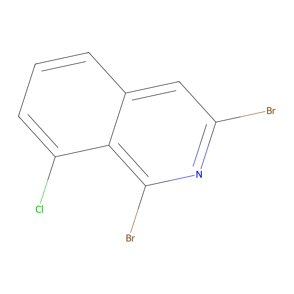 1,3-Dibromo-8-chloroisoquinoline molecular structure, CAS 2702457-87-0