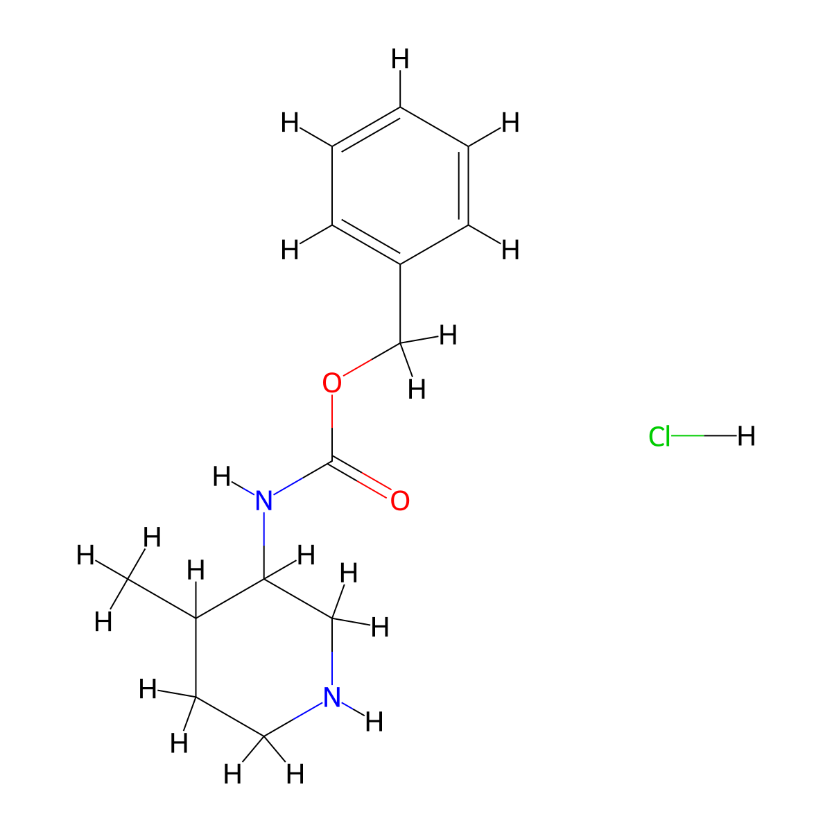 Benzyl (4-methylpiperidin-3-yl)carbamate hydrochloride molecular structure, CAS 2702519-05-7