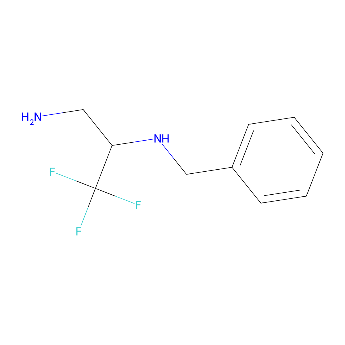 (3-Amino-1,1,1-trifluoropropan-2-yl)(benzyl)amine molecular structure, CAS 270253-11-7