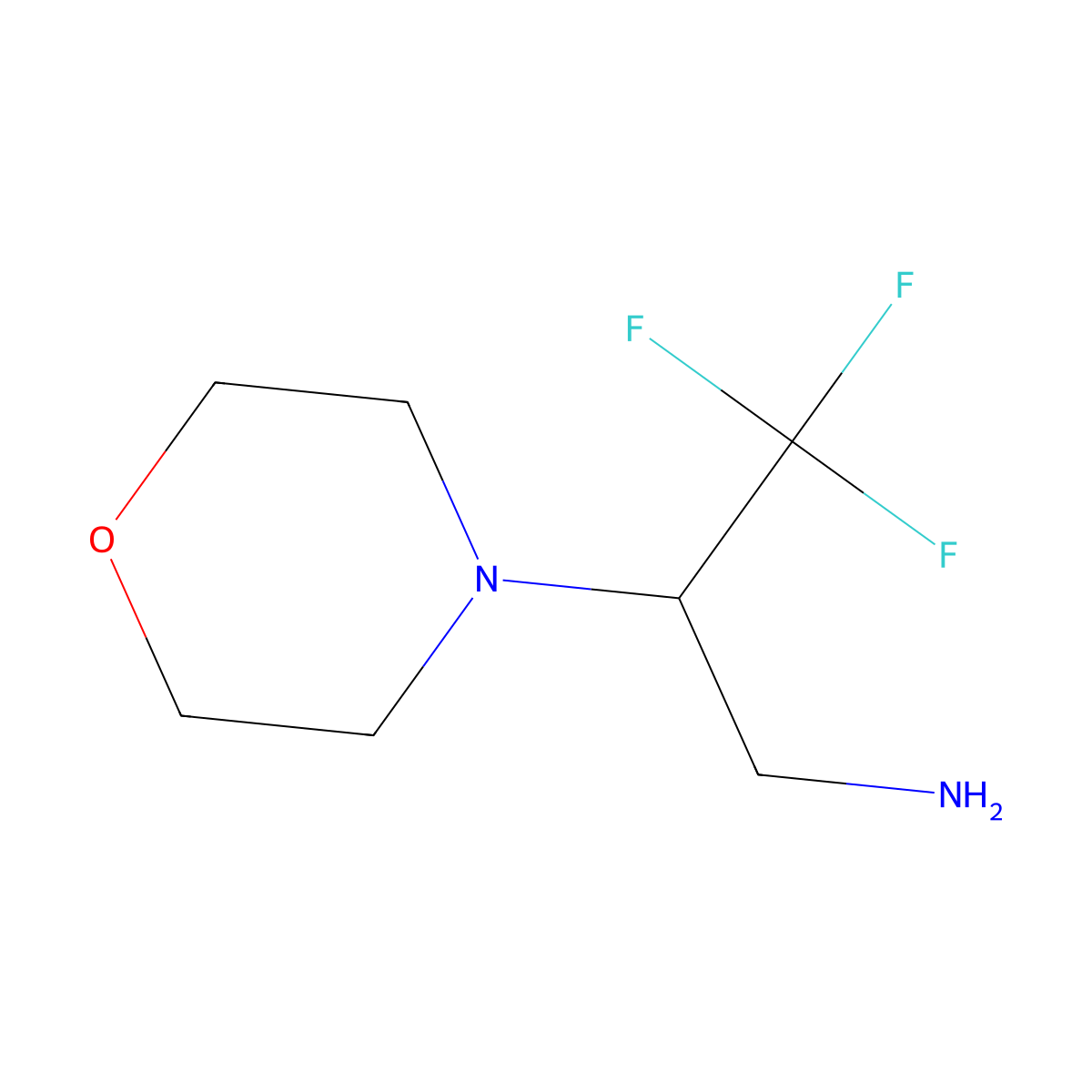3,3,3-Trifluoro-2-(morpholin-4-yl)propan-1-amine molecular structure, CAS 270253-15-1