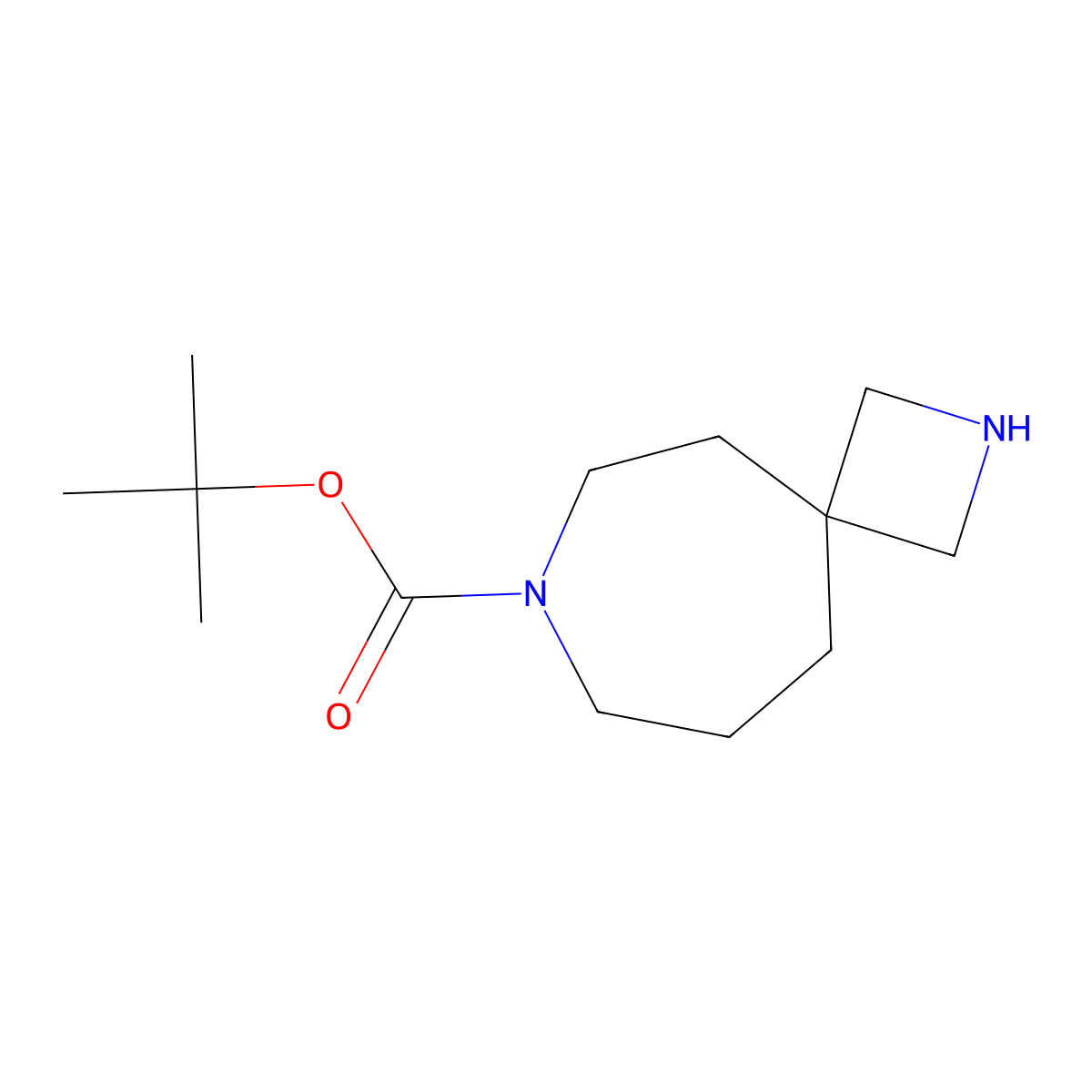 tert-Butyl 2,7-diazaspiro[3.6]decane-7-carboxylate molecular structure, CAS 270257-46-0