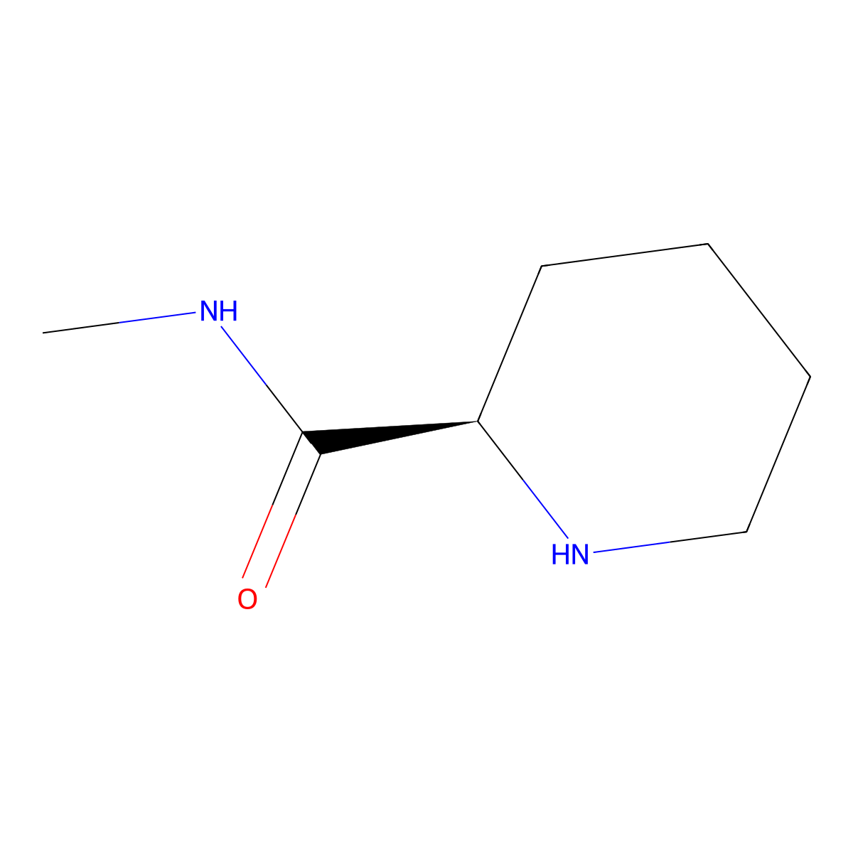 (R)-N-Methylpiperidine-2-carboxamide molecular structure, CAS 270258-76-9