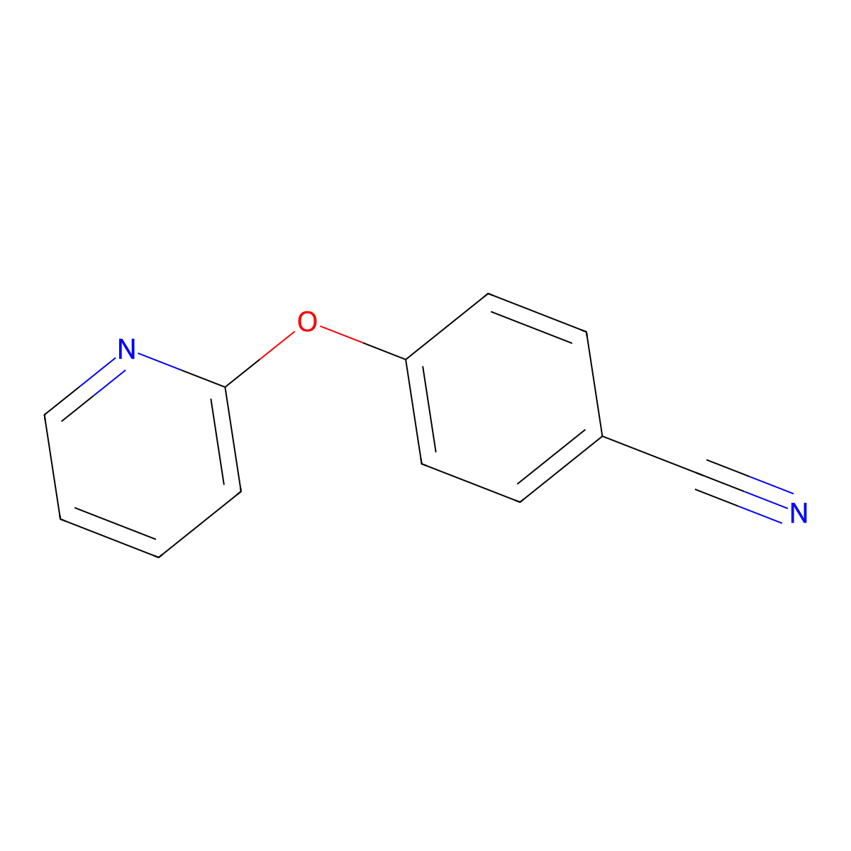 4-(Pyridin-2-yloxy)benzonitrile molecular structure, CAS 270260-33-8