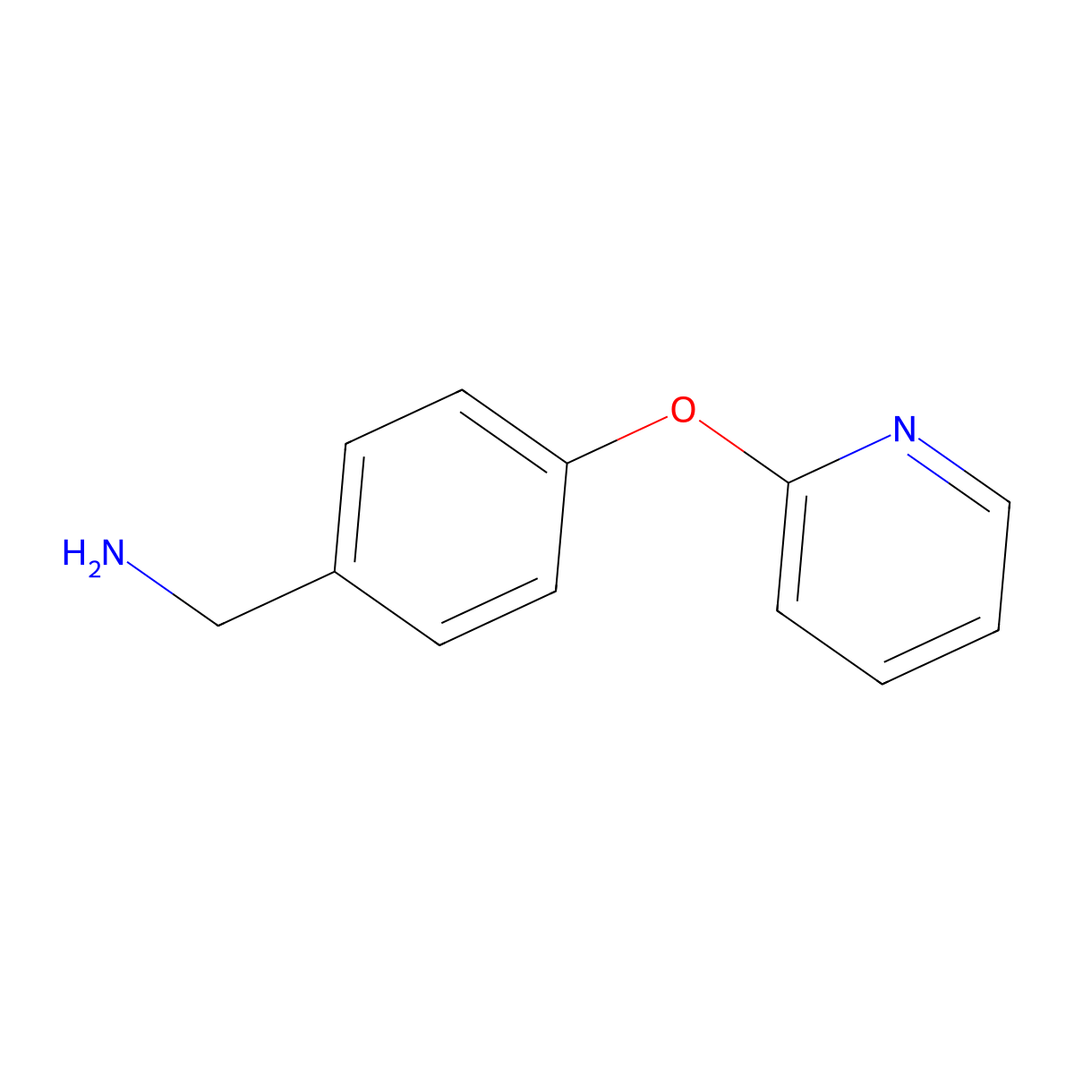 (4-(Pyridin-2-yloxy)phenyl)methanamine molecular structure, CAS 270260-34-9