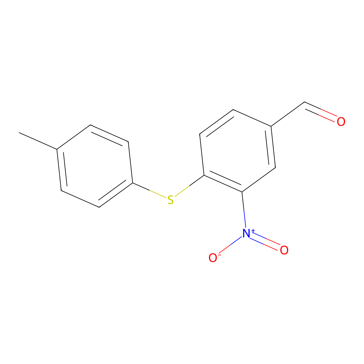 4-[(4-Methylphenyl)thio]-3-nitrobenzaldehyde molecular structure, CAS 270262-89-0