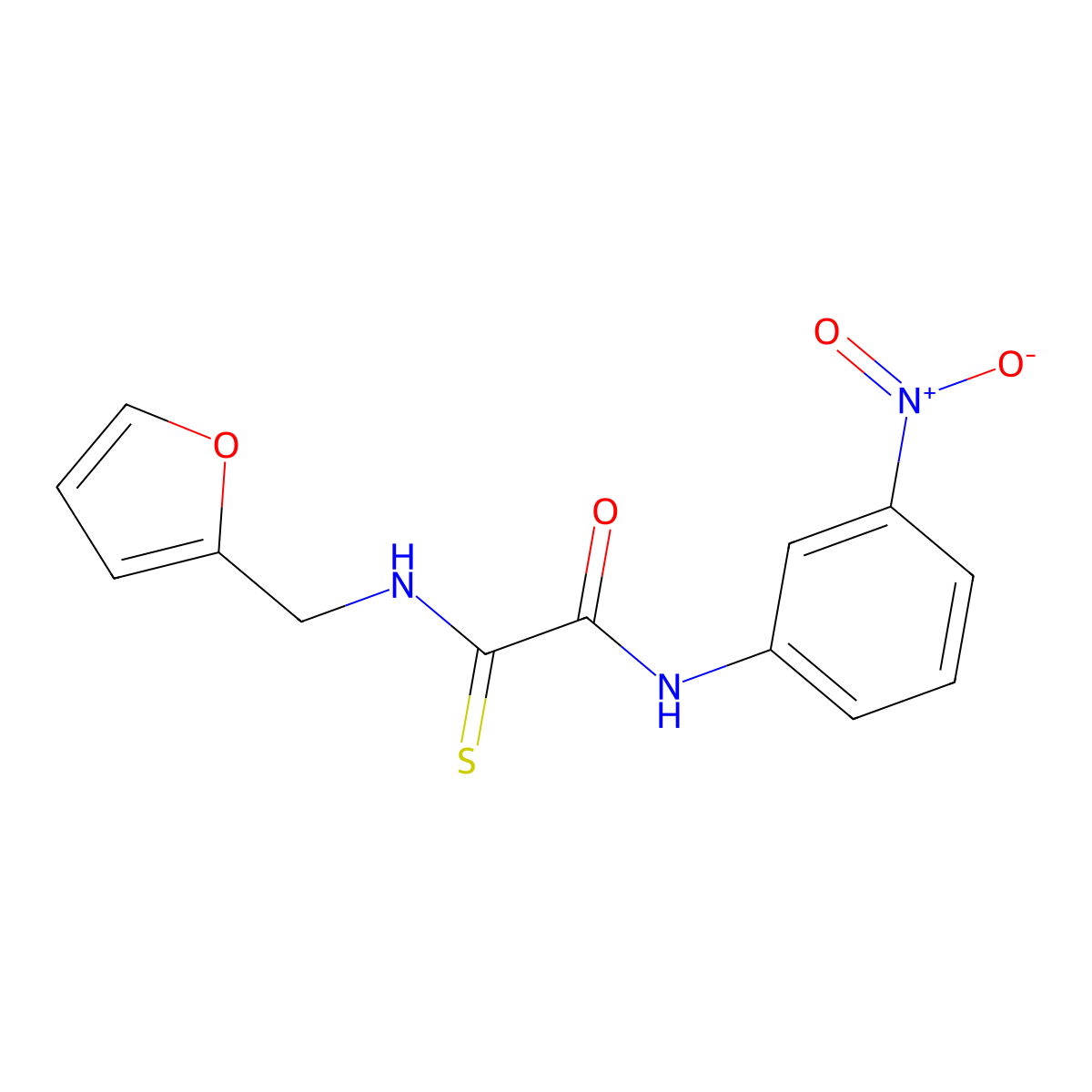 2-[(2-Furanylmethyl)amino]-N-(3-nitrophenyl)-2-thioxoacetamide molecular structure, CAS 270262-90-3