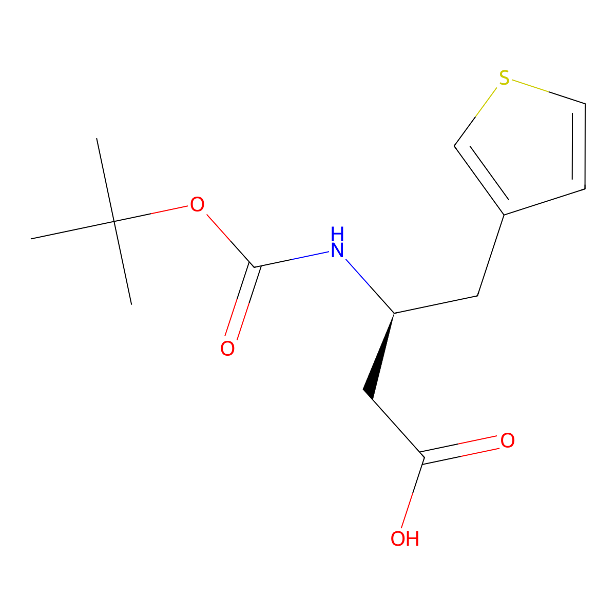 Boc-(S)-3-Amino-4-(3-thienyl)-butyric acid molecular structure, CAS 270263-00-8