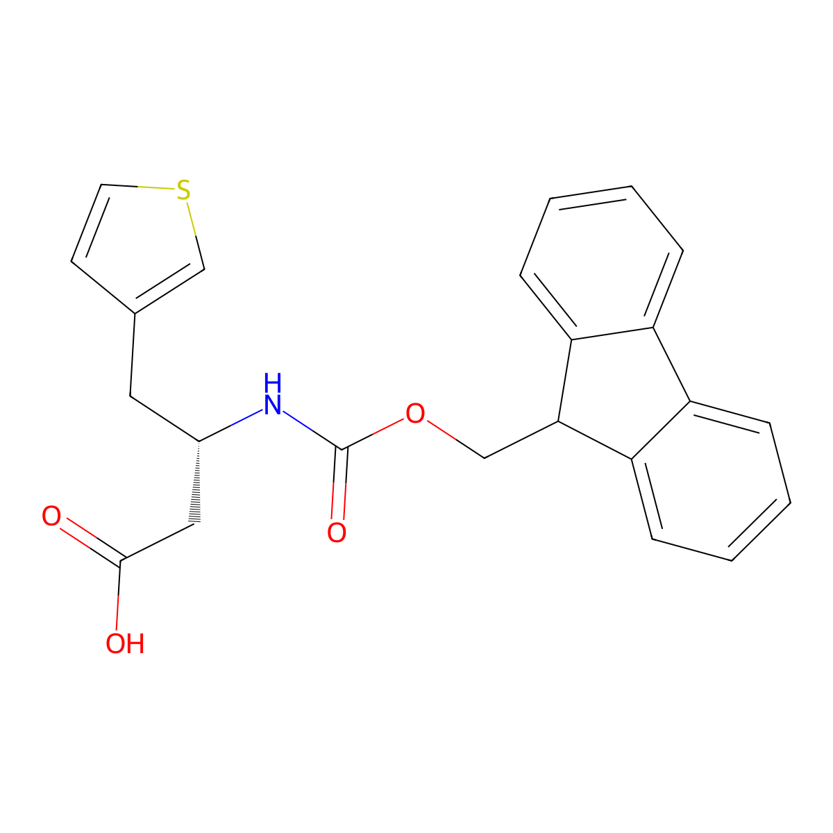 Fmoc-(S)-3-Amino-4-(3-thienyl)-butyric acid molecular structure, CAS 270263-01-9