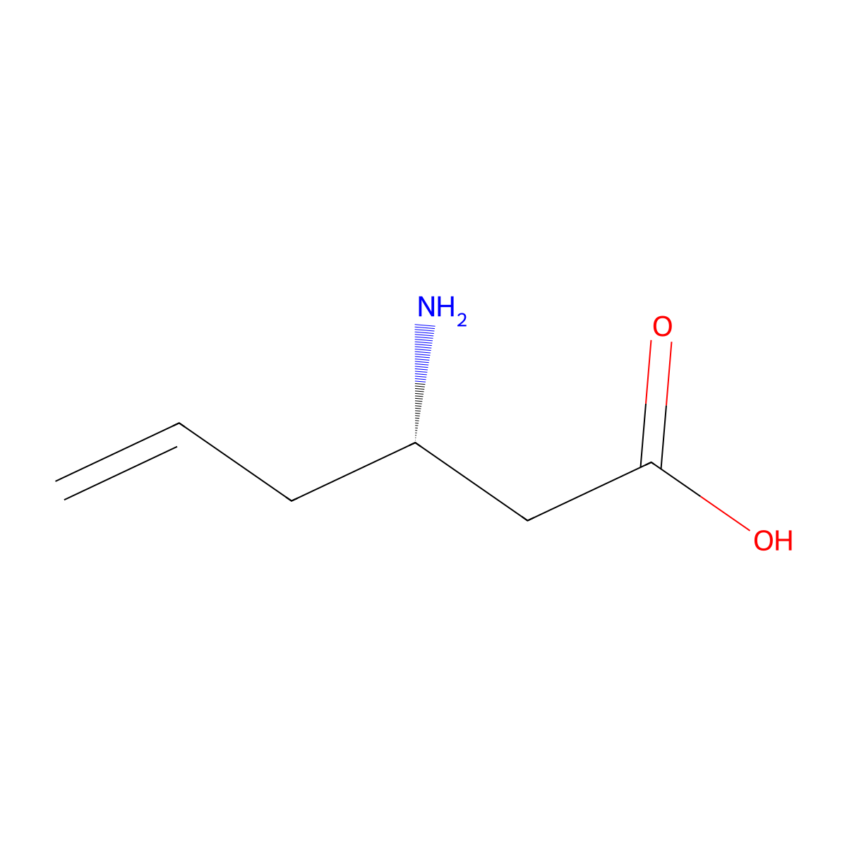 (3S)-3-aminohex-5-enoic acid molecular structure, CAS 270263-02-0
