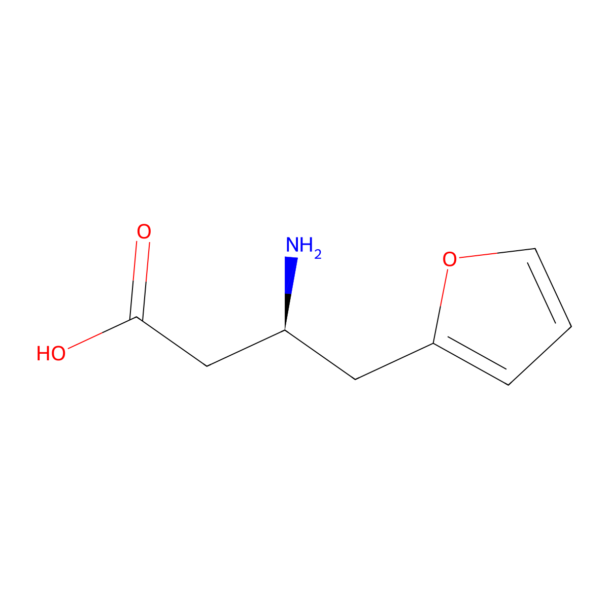 (S)-3-Amino-4-(2-furyl)-butyric acid molecular structure, CAS 270263-05-3