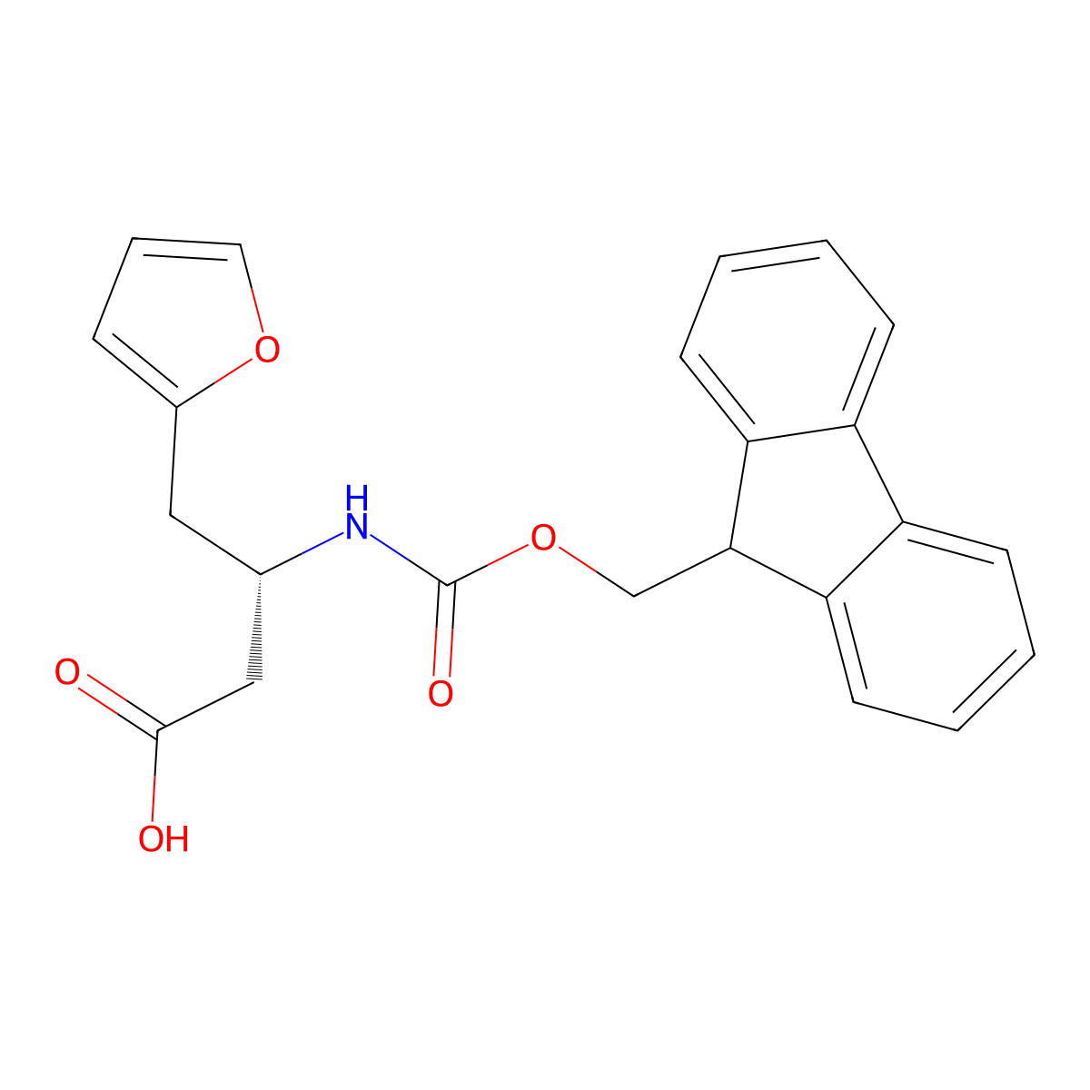 FMOC-(S)-3-Amino-4-(2-furyl)-butyric acid molecular structure, CAS 270263-07-5