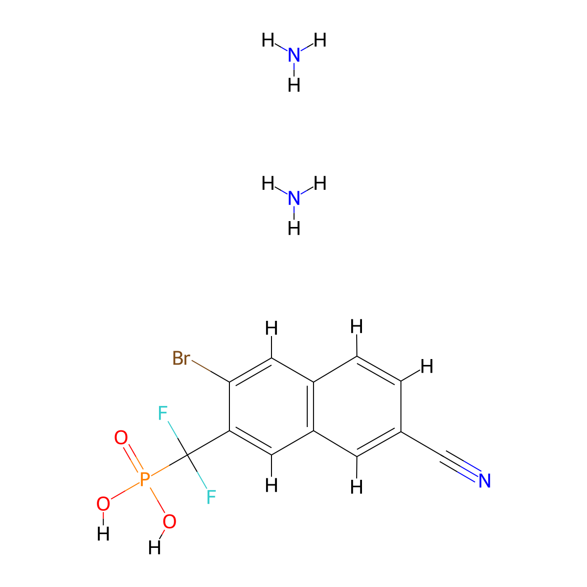 PTP1B-IN-3 diammonium molecular structure, CAS 2702673-78-5