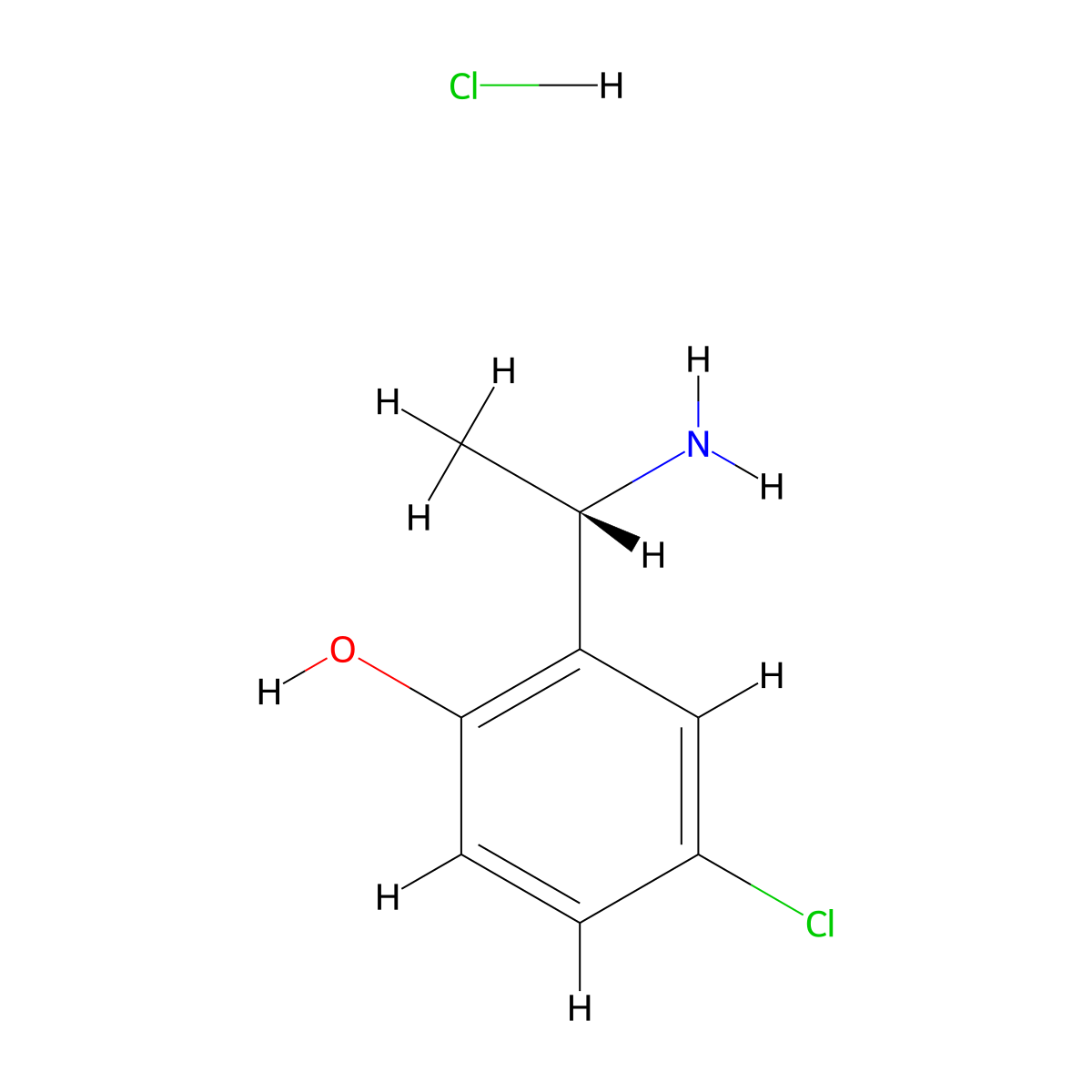 2-[(1S)-1-Aminoethyl]-4-chlorophenol hydrochloride molecular structure, CAS 2702733-59-1