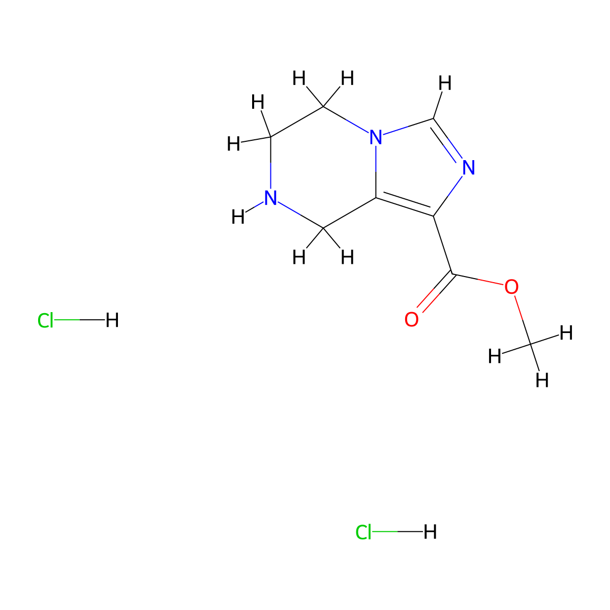 Methyl 5,6,7,8-tetrahydroimidazo[1,5-a]pyrazine-1-carboxylate dihydrochloride molecular structure, CAS 2702751-73-1