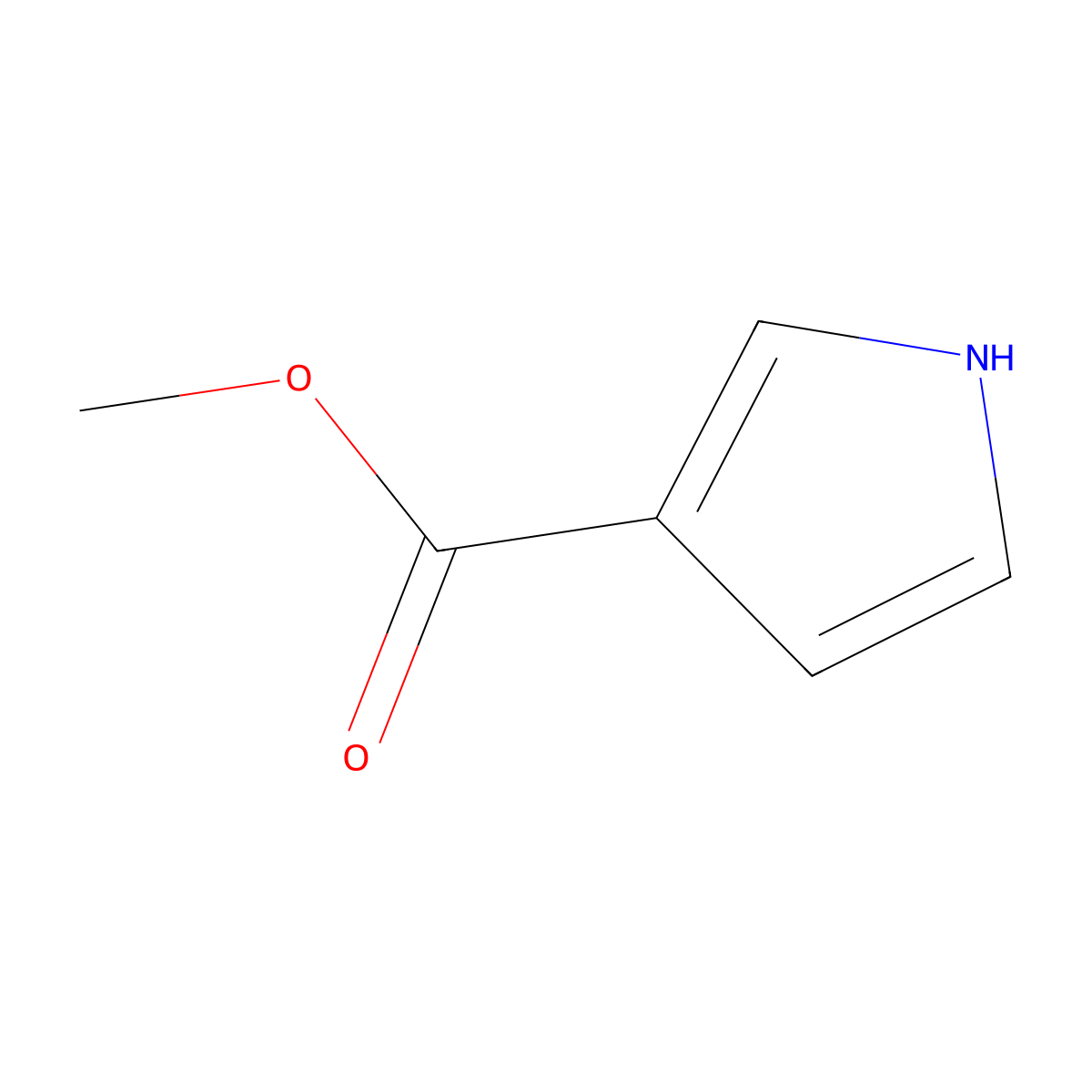 methyl 1H-pyrrole-3-carboxylate molecular structure, CAS 2703-17-5