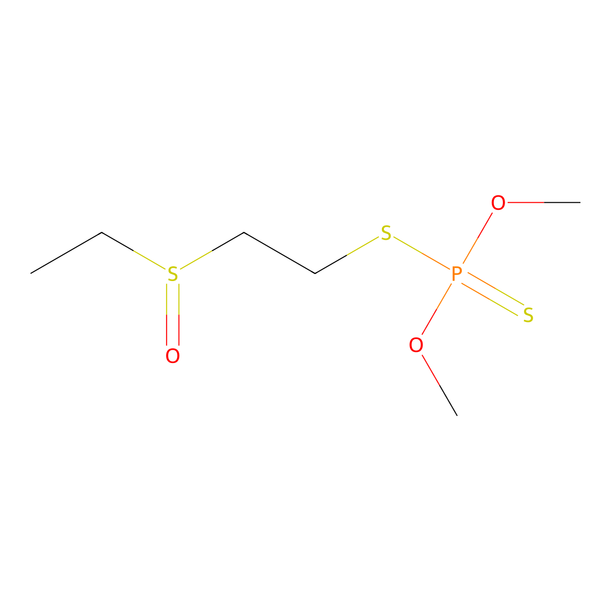 Thiometon sulfoxide molecular structure, CAS 2703-37-9