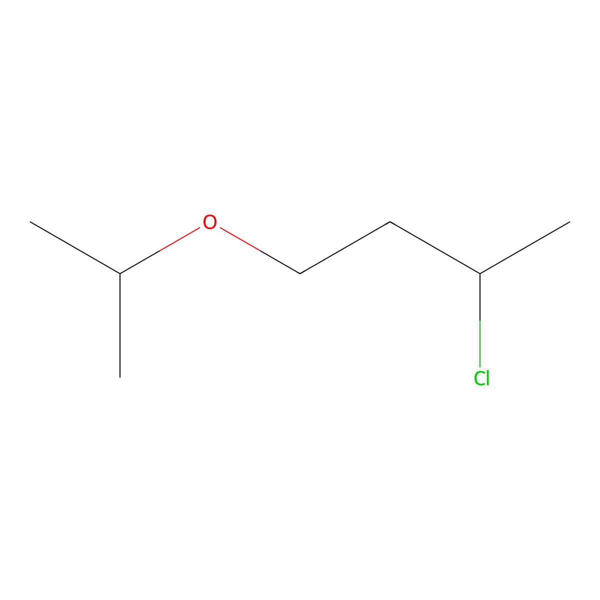 Butane, 3-chloro-1-(1-methylethoxy)- molecular structure, CAS 2703-40-4