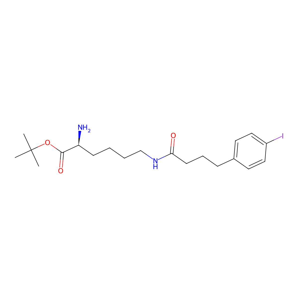 Lys(CO-C3-p-I-Ph)-O-tBu molecular structure, CAS 2703051-80-1