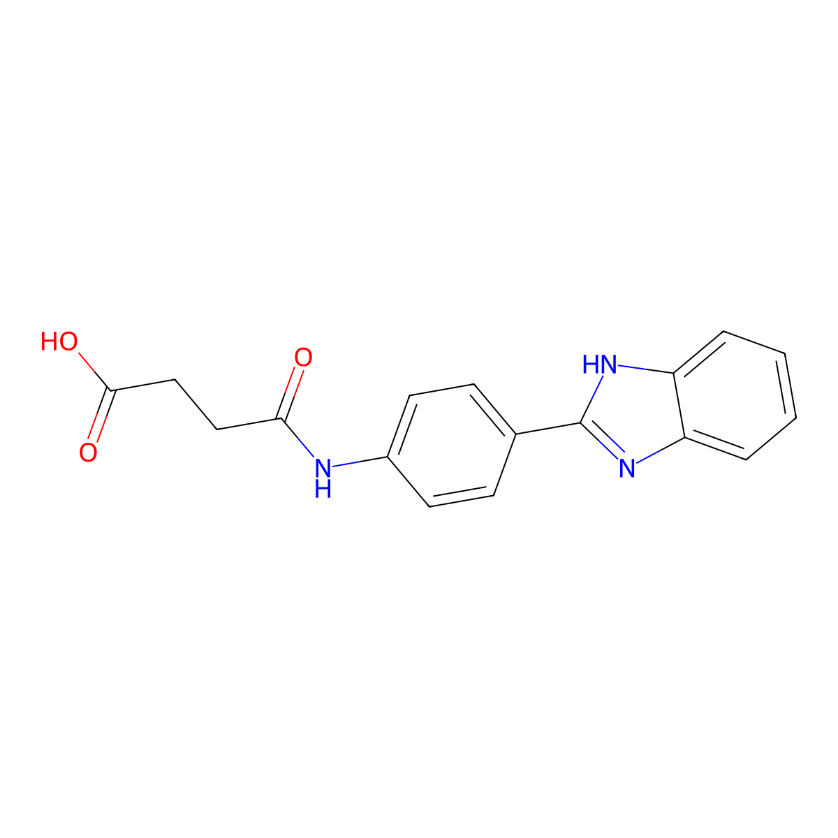 4-{[4-(1H-benzimidazol-2-yl)phenyl]amino}-4-oxobutanoic acid molecular structure, CAS 27031-00-1