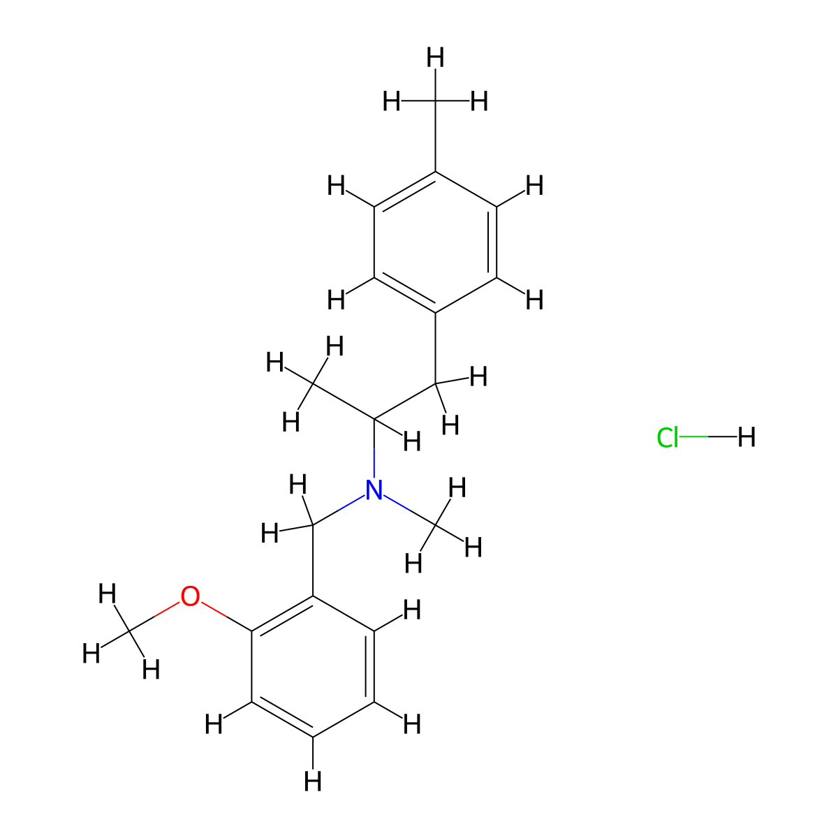 4-MMA-NBOMe (hydrochloride) molecular structure, CAS 2703178-01-0