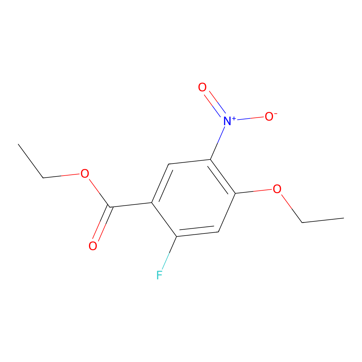 Ethyl 4-ethoxy-2-fluoro-5-nitrobenzoate molecular structure, CAS 2703195-50-8