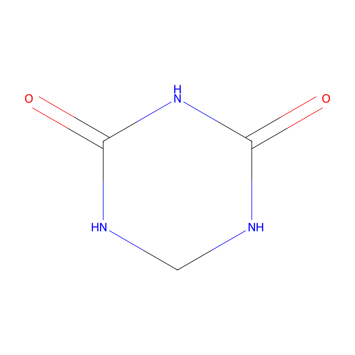 2,4-Dioxohexahydro-1,3,5-triazine molecular structure, CAS 27032-78-6