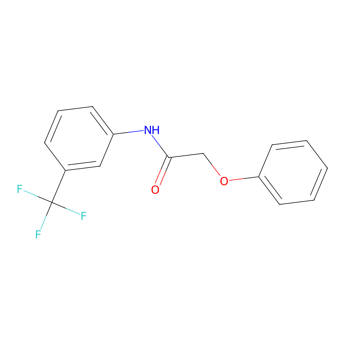2-phenoxy-N-[3-(trifluoromethyl)phenyl]acetamide molecular structure, CAS 27033-29-0