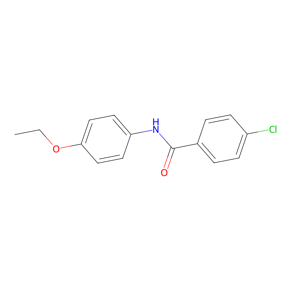4-Chloro-4'-ethoxybenzanilide molecular structure, CAS 27033-41-6