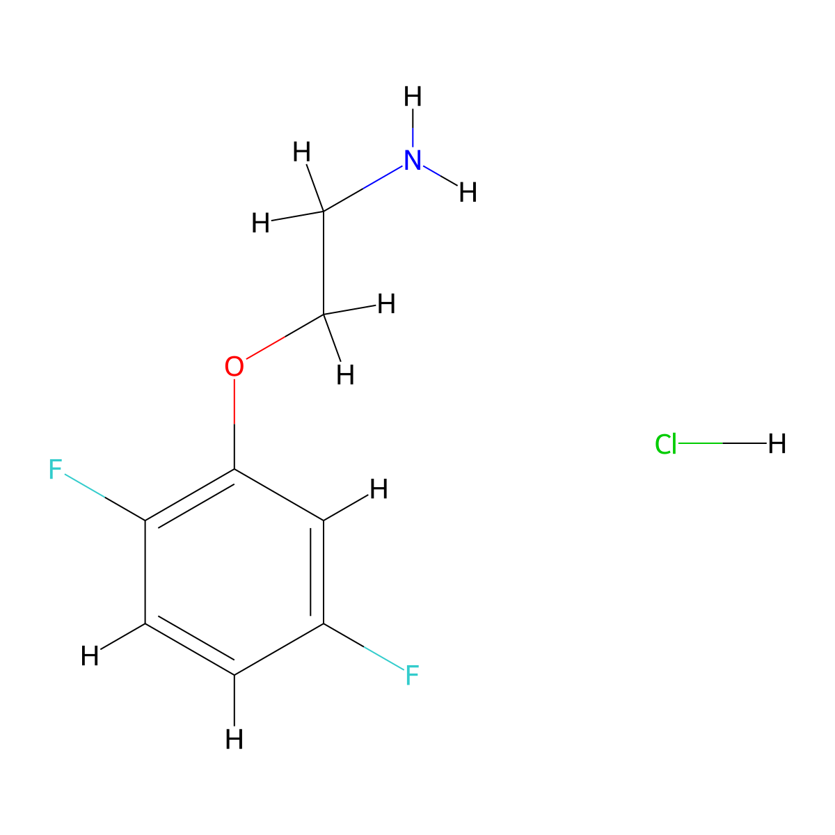 2-(2,5-Difluorophenoxy)ethanamine hydrochloride molecular structure, CAS 2703446-36-8
