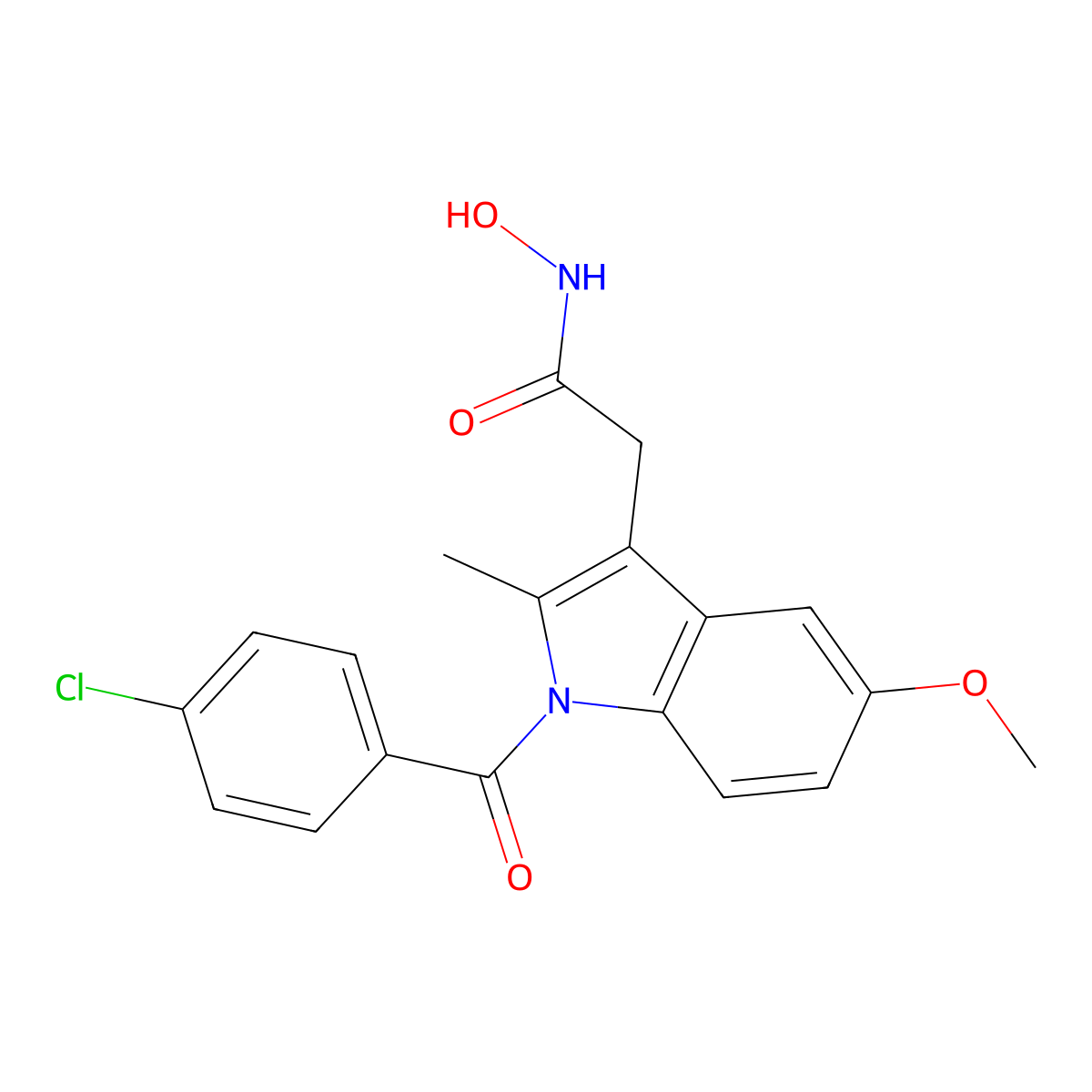 Oxametacin molecular structure, CAS 27035-30-9