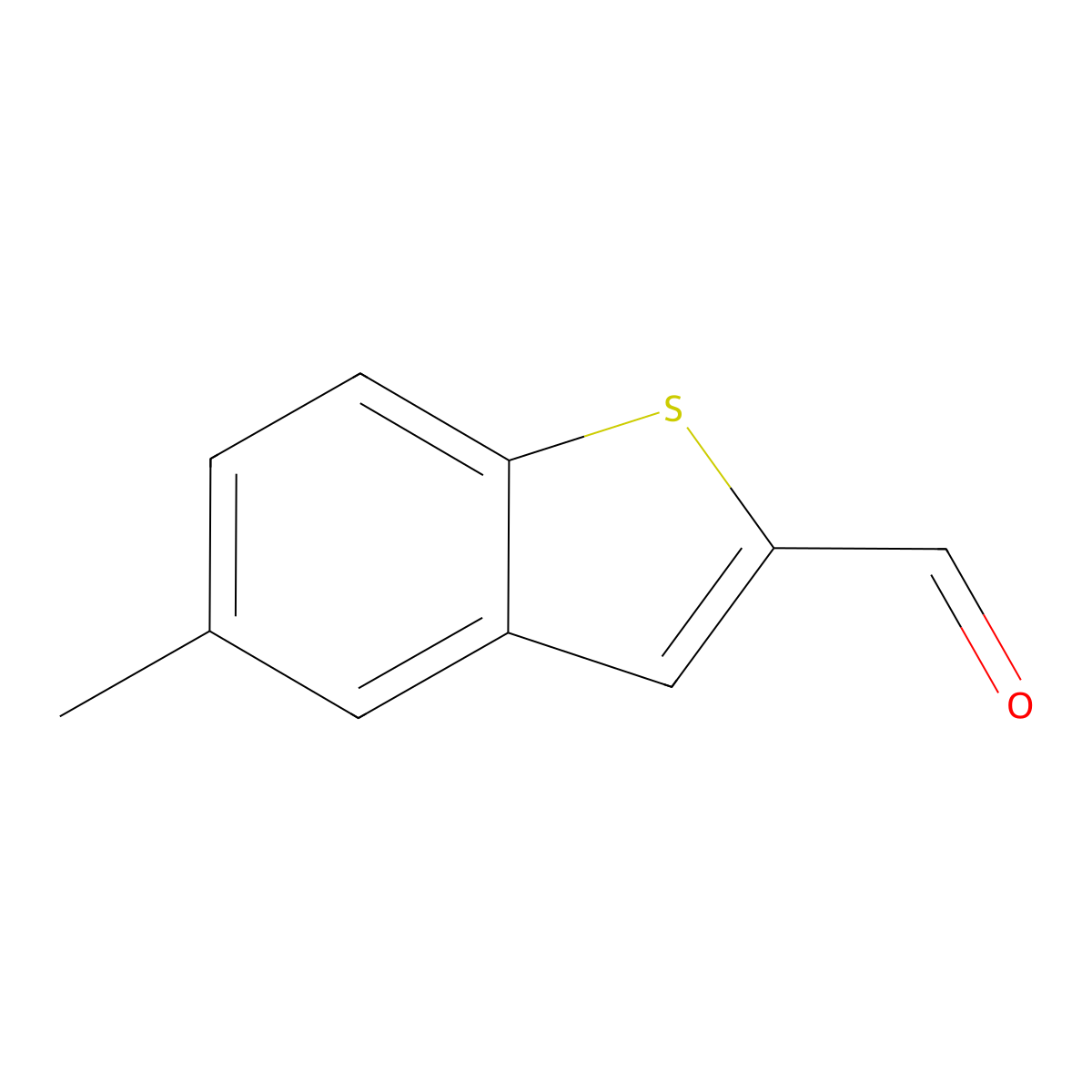5-Methyl-1-benzothiophene-2-carbaldehyde molecular structure, CAS 27035-41-2