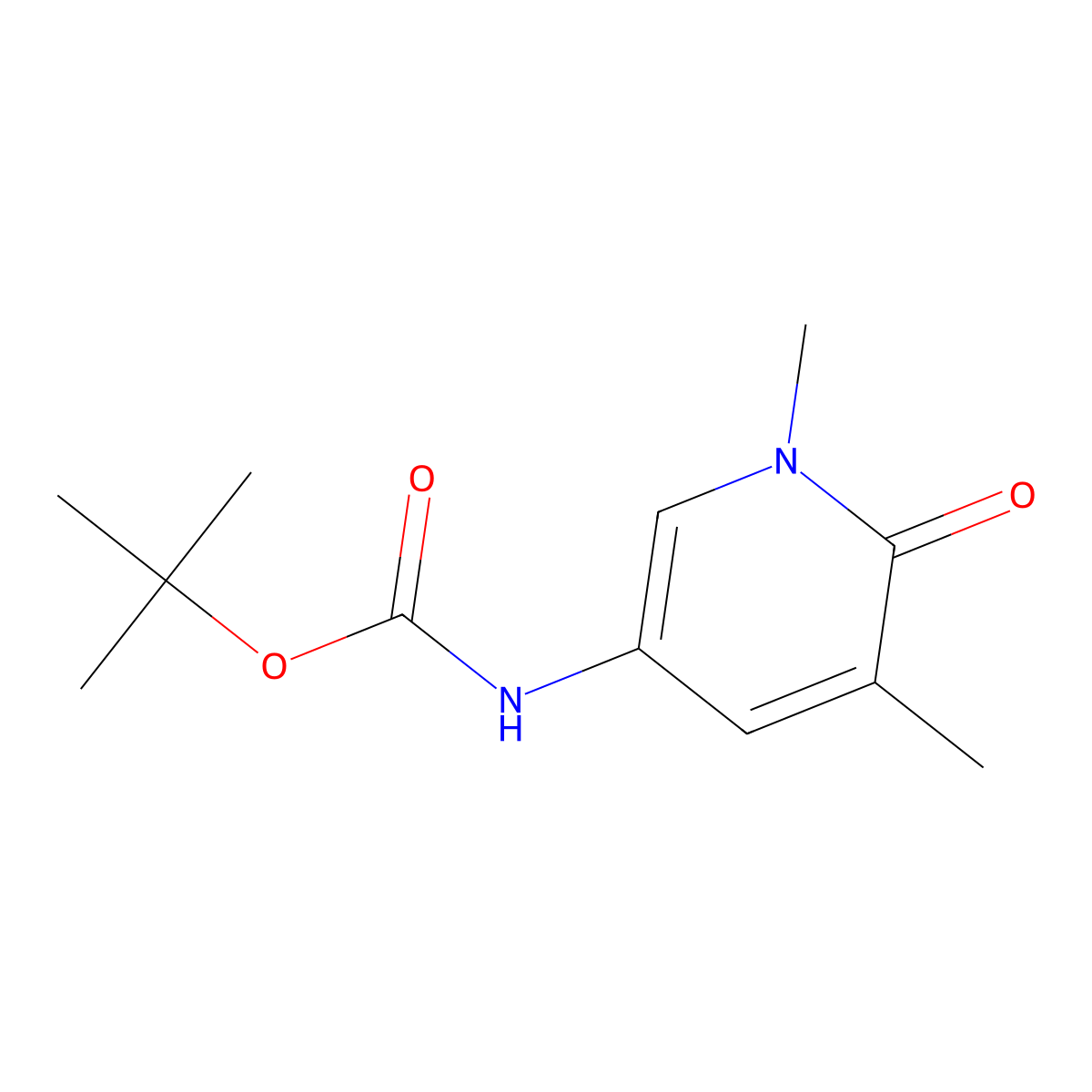 tert-Butyl (1,5-dimethyl-6-oxo-1,6-dihydropyridin-3-yl)carbamate molecular structure, CAS 2703697-02-1