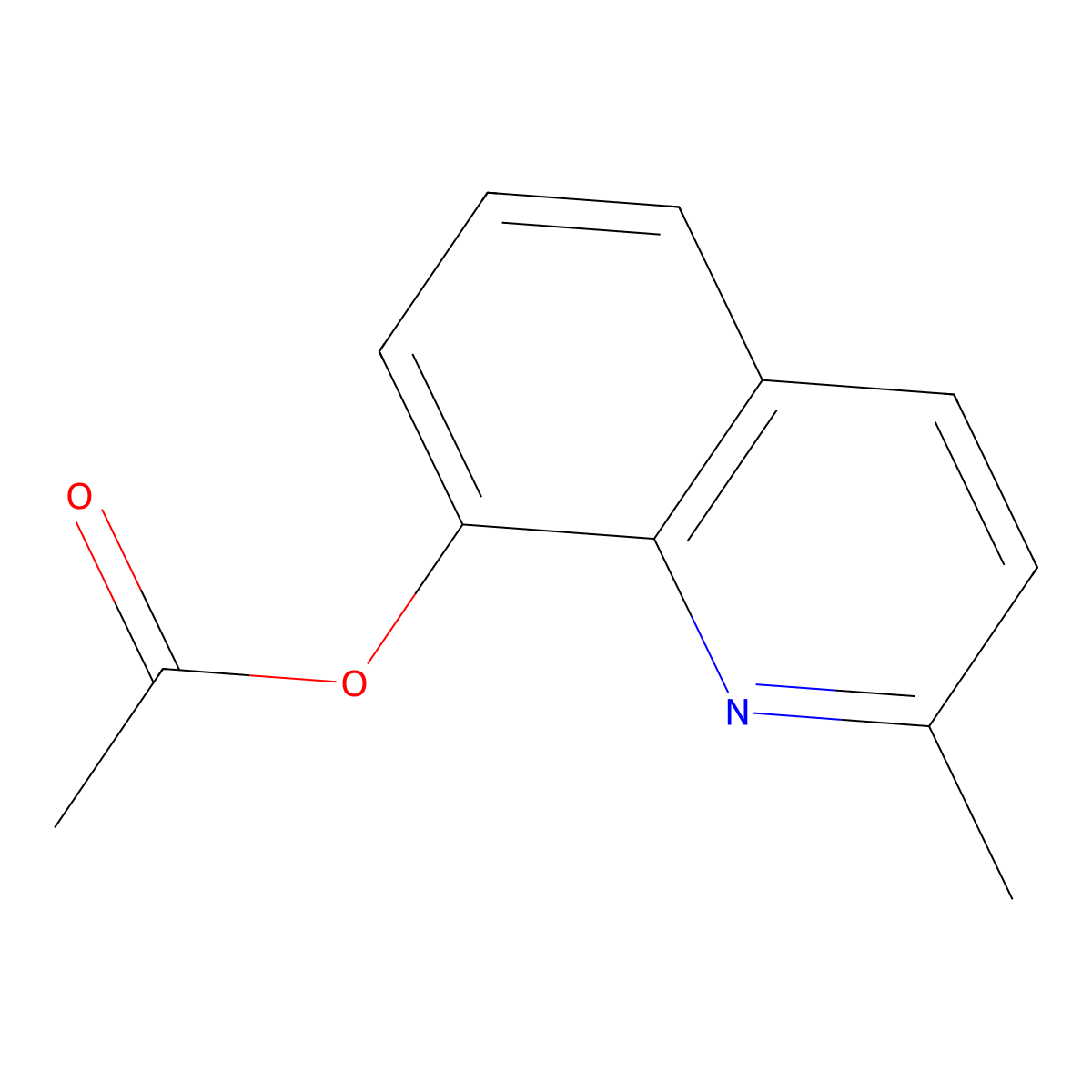8-Acetoxyquinaldine molecular structure, CAS 27037-61-2