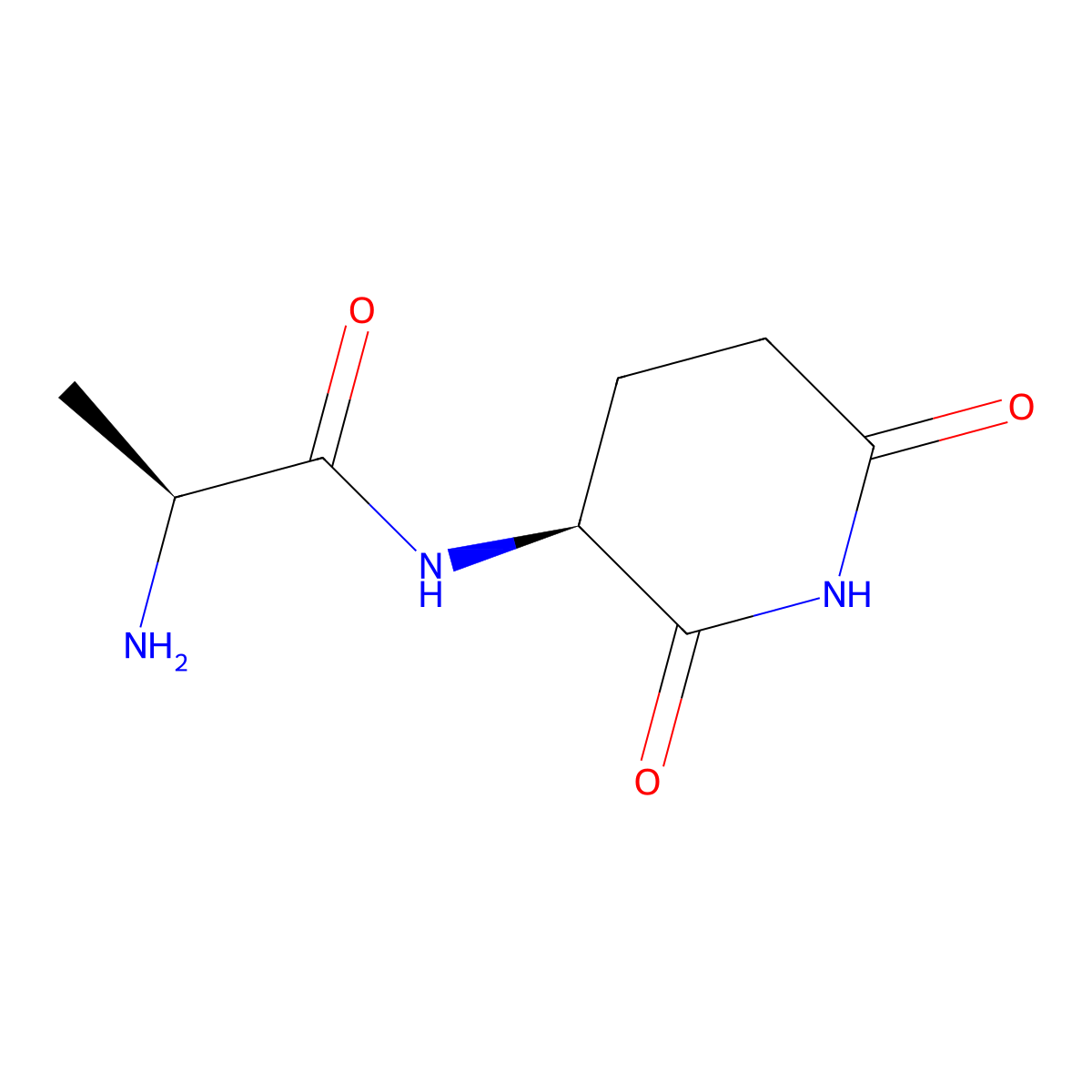 (S)-2-Amino-N-((S)-2,6-dioxopiperidin-3-yl)propanamide molecular structure, CAS 2703745-19-9